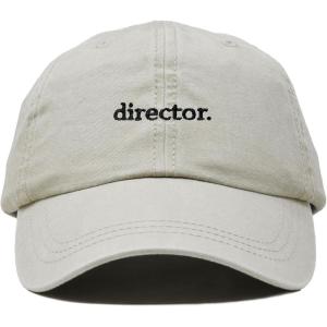 image:imageDALIX Director Embroidered Cotton Baseball Cap Adjustable Dad Hat MensWashed Stone White