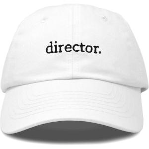 image:imageDALIX Director Embroidered Cotton Baseball Cap Adjustable Dad Hat MensWhite