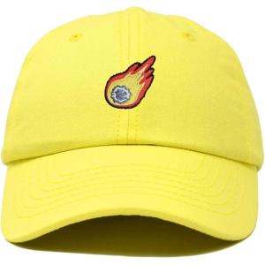 image:imageDALIX Embroidered Comet Baseball Cap Cotton Dad Hat MenYellow