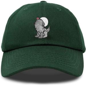 image:imageDALIX Howling Wolf Embroidered Baseball Dad CapDark Green