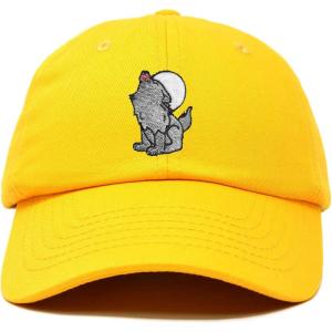 image:imageDALIX Howling Wolf Embroidered Baseball Dad CapGold
