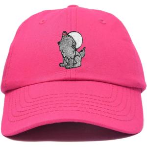 image:imageDALIX Howling Wolf Embroidered Baseball Dad CapHot Pink
