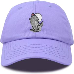 image:imageDALIX Howling Wolf Embroidered Baseball Dad CapLavender