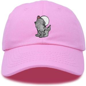 image:imageDALIX Howling Wolf Embroidered Baseball Dad CapLight Pink