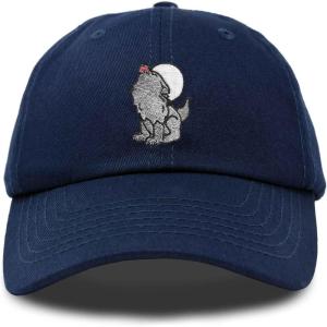 image:imageDALIX Howling Wolf Embroidered Baseball Dad CapNavy Blue