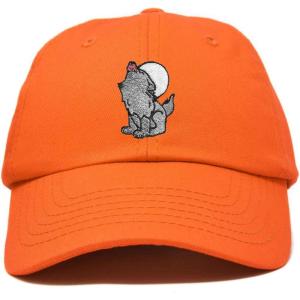 image:imageDALIX Howling Wolf Embroidered Baseball Dad CapOrange