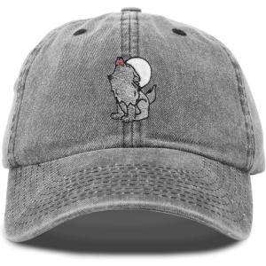 image:imageDALIX Howling Wolf Embroidered Baseball Dad CapWashed Black