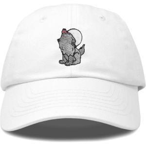 image:imageDALIX Howling Wolf Embroidered Baseball Dad CapWhite