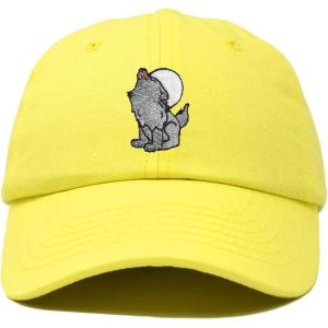 image:imageDALIX Howling Wolf Embroidered Baseball Dad CapYellow