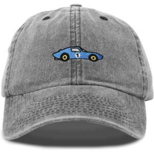 image:imageDALIX Muscle Car Embroidered Cap Cotton Baseball Summer Cool Dad Hat MensWashed Black