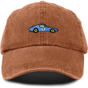 image:imageDALIX Muscle Car Embroidered Cap Cotton Baseball Summer Cool Dad Hat MensWashed Orange