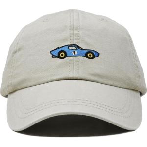 image:imageDALIX Muscle Car Embroidered Cap Cotton Baseball Summer Cool Dad Hat MensWashed Stone White