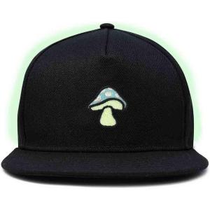 image:imageDALIX Mushroom Embroidered Glow in The Dark Hat Snapback Hat Baseball Cap MenBlack