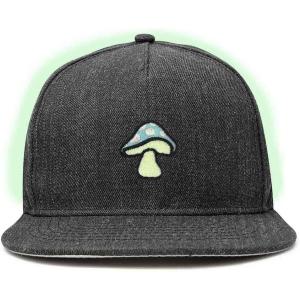 image:imageDALIX Mushroom Embroidered Glow in The Dark Hat Snapback Hat Baseball Cap MenDark Gray