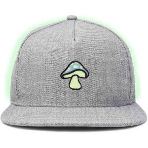 image:imageDALIX Mushroom Embroidered Glow in The Dark Hat Snapback Hat Baseball Cap MenLight Gray