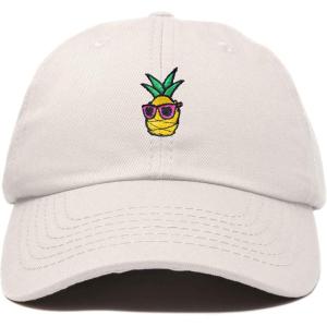 image:imageDALIX Pineapple Embroidered Cap Cotton Baseball Summer Cool Dad Hat MensBeige