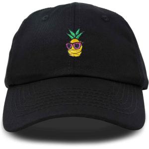 image:imageDALIX Pineapple Embroidered Cap Cotton Baseball Summer Cool Dad Hat MensBlack