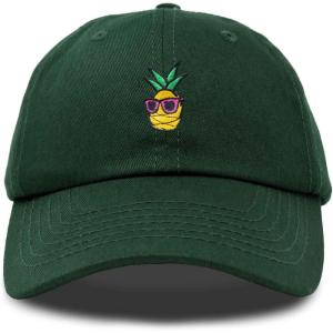 image:imageDALIX Pineapple Embroidered Cap Cotton Baseball Summer Cool Dad Hat MensDark Green