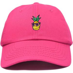 image:imageDALIX Pineapple Embroidered Cap Cotton Baseball Summer Cool Dad Hat MensHot Pink