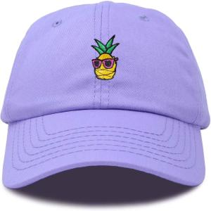 image:imageDALIX Pineapple Embroidered Cap Cotton Baseball Summer Cool Dad Hat MensLavender