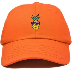 image:imageDALIX Pineapple Embroidered Cap Cotton Baseball Summer Cool Dad Hat MensOrange