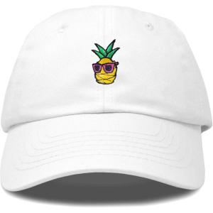 image:imageDALIX Pineapple Embroidered Cap Cotton Baseball Summer Cool Dad Hat MensWhite