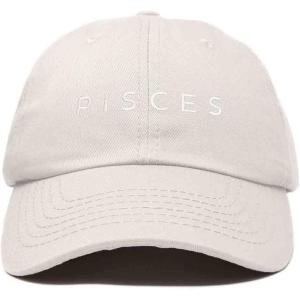 image:imageDALIX Pisces Dad Hat Embroidered Zodiac Astrology Cotton Baseball CapBeige