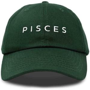 image:imageDALIX Pisces Dad Hat Embroidered Zodiac Astrology Cotton Baseball CapDark Green