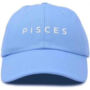 image:imageDALIX Pisces Dad Hat Embroidered Zodiac Astrology Cotton Baseball CapLight Blue
