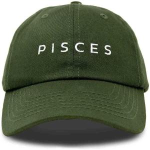 image:imageDALIX Pisces Dad Hat Embroidered Zodiac Astrology Cotton Baseball CapOlive