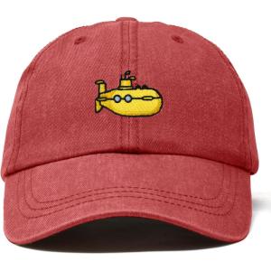 image:imageDALIX Submarine Cotton Dad Hat Adjustable Soft Baseball Cap MensWashed Red
