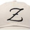 image:imageDALIX Initial Hat Letter Z Vintage Womens Baseball Cap Monogram EmbroideredBeige