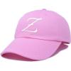 image:imageDALIX Initial Hat Letter Z Vintage Womens Baseball Cap Monogram EmbroideredLight Pink