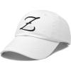 image:imageDALIX Initial Hat Letter Z Vintage Womens Baseball Cap Monogram EmbroideredWhite