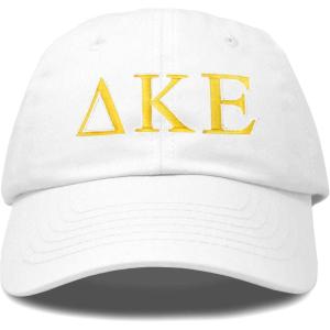 image:imageDALIX Delta Kappa Epsilon Fraternity Greek Letters Ball Cap Embroidered HatWhite