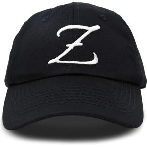 image:imageDALIX Initial Hat Letter Z Vintage Womens Baseball Cap Monogram EmbroideredBlack