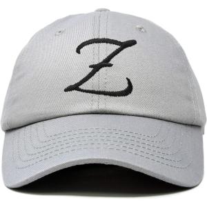 image:imageDALIX Initial Hat Letter Z Vintage Womens Baseball Cap Monogram EmbroideredGray
