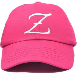 image:imageDALIX Initial Hat Letter Z Vintage Womens Baseball Cap Monogram EmbroideredHot Pink