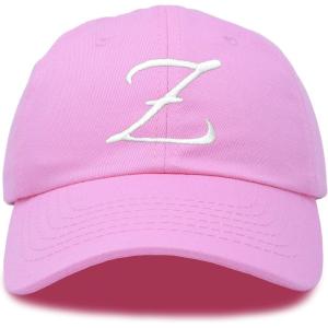 image:imageDALIX Initial Hat Letter Z Vintage Womens Baseball Cap Monogram EmbroideredLight Pink