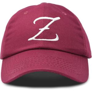 image:imageDALIX Initial Hat Letter Z Vintage Womens Baseball Cap Monogram EmbroideredMaroon