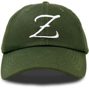 image:imageDALIX Initial Hat Letter Z Vintage Womens Baseball Cap Monogram EmbroideredOlive