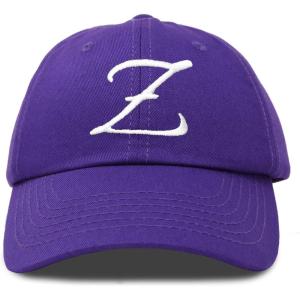 image:imageDALIX Initial Hat Letter Z Vintage Womens Baseball Cap Monogram EmbroideredPurple