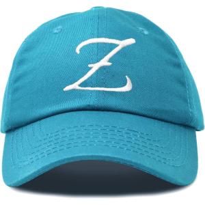 image:imageDALIX Initial Hat Letter Z Vintage Womens Baseball Cap Monogram EmbroideredTeal