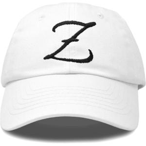 image:imageDALIX Initial Hat Letter Z Vintage Womens Baseball Cap Monogram EmbroideredWhite