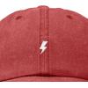 image:imageDALIX Lil Bolt Embroidered Cotton Summer Outdoor Baseball Cap Dad Hat MensWashed Red