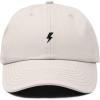 image:imageDALIX Lil Bolt Embroidered Cotton Summer Outdoor Baseball Cap Dad Hat MensBeige