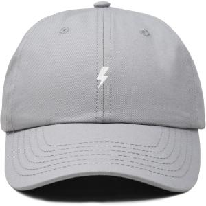 image:imageDALIX Lil Bolt Embroidered Cotton Summer Outdoor Baseball Cap Dad Hat MensGray