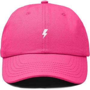 image:imageDALIX Lil Bolt Embroidered Cotton Summer Outdoor Baseball Cap Dad Hat MensHot Pink