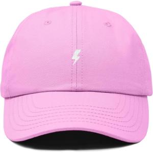 image:imageDALIX Lil Bolt Embroidered Cotton Summer Outdoor Baseball Cap Dad Hat MensLight Pink