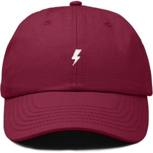 image:imageDALIX Lil Bolt Embroidered Cotton Summer Outdoor Baseball Cap Dad Hat MensMaroon